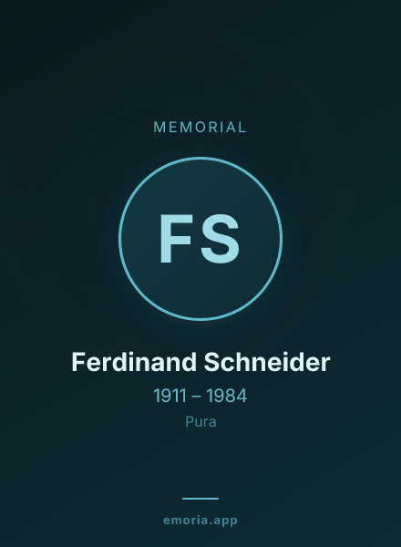 Memorial portrait of Ferdinand Schneider
