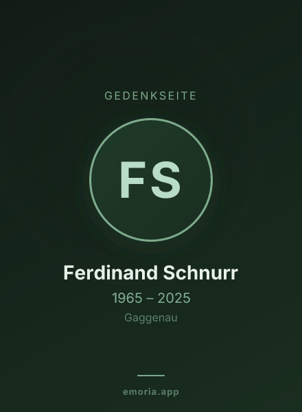Gedenkportrait von Ferdinand Schnurr