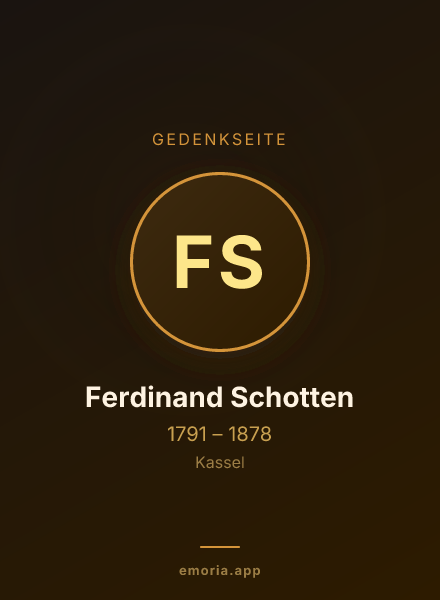 Gedenkportrait von Ferdinand Schotten