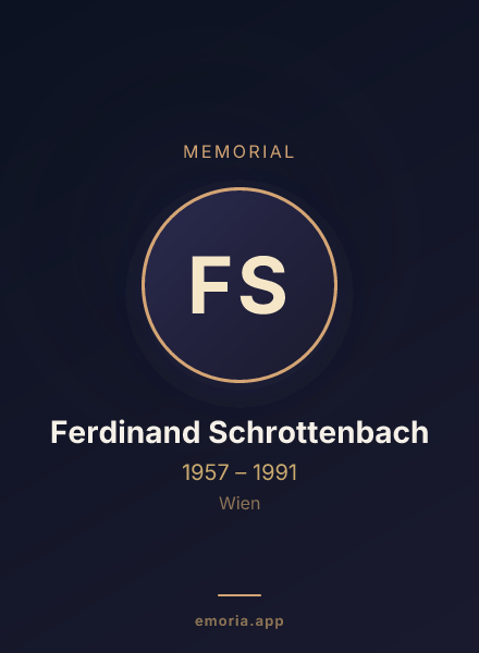 Memorial portrait of Ferdinand Schrottenbach