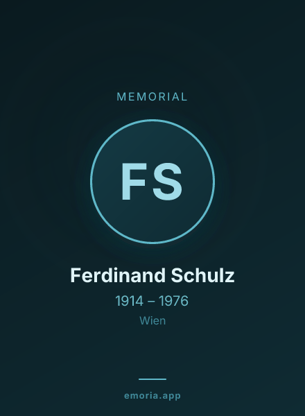 Memorial portrait of Ferdinand Schulz