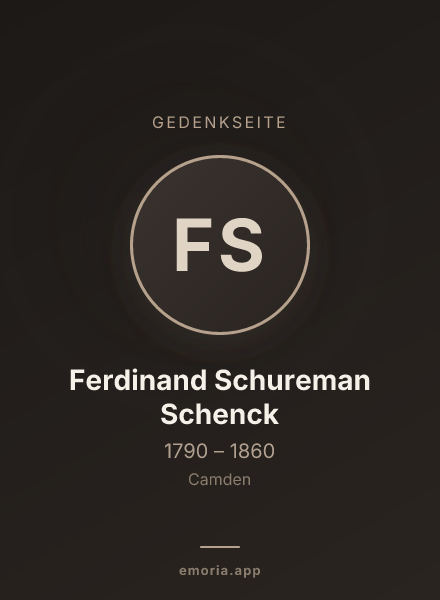 Gedenkportrait von Ferdinand Schureman Schenck