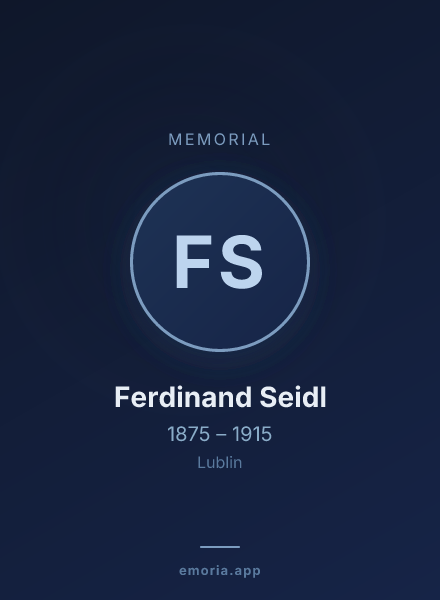 Memorial portrait of Ferdinand Seidl