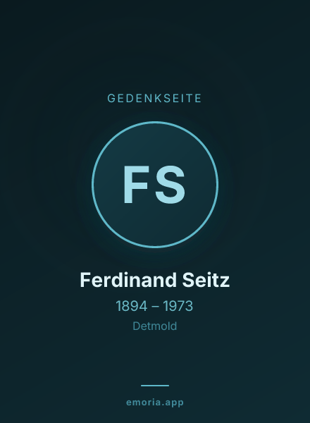 Gedenkportrait von Ferdinand Seitz