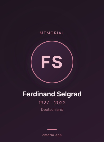 Memorial portrait of Ferdinand Selgrad