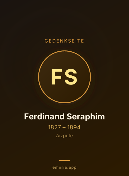 Gedenkportrait von Ferdinand Seraphim