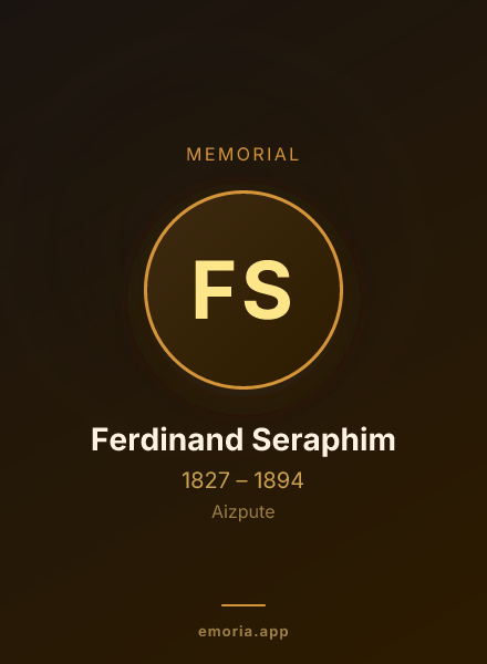 Memorial portrait of Ferdinand Seraphim