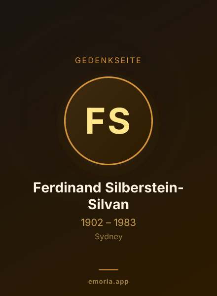 Gedenkportrait von Ferdinand Silberstein-Silvan