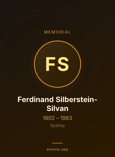 Memorial portrait of Ferdinand Silberstein-Silvan