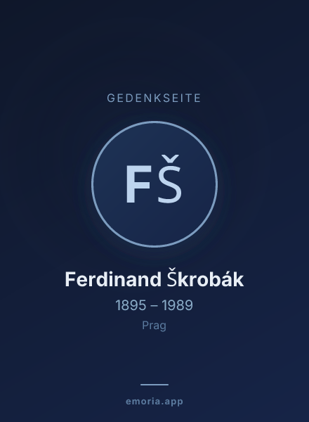Gedenkportrait von Ferdinand Škrobák