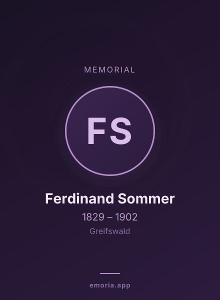 Memorial portrait of Ferdinand Sommer