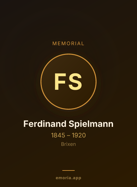 Memorial portrait of Ferdinand Spielmann
