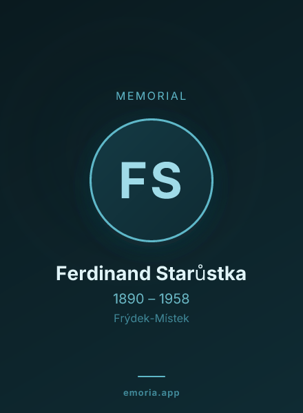 Memorial portrait of Ferdinand Starůstka
