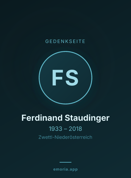 Gedenkportrait von Ferdinand Staudinger