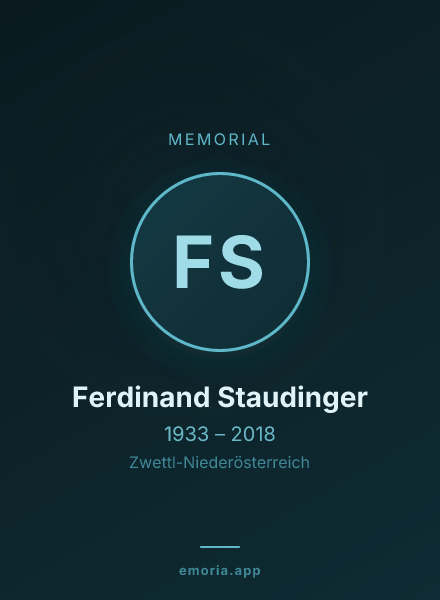 Memorial portrait of Ferdinand Staudinger