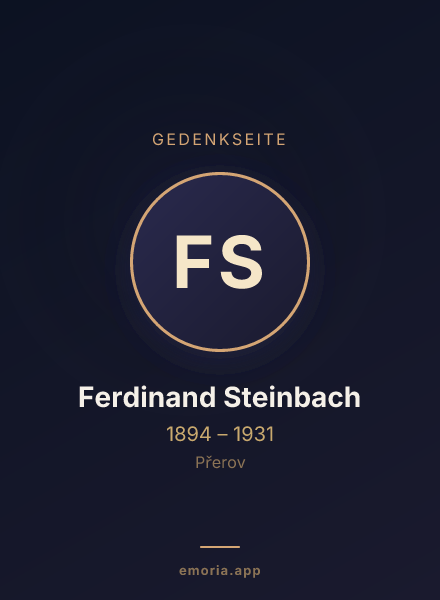 Gedenkportrait von Ferdinand Steinbach