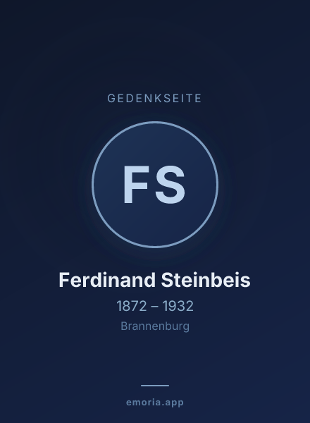 Gedenkportrait von Ferdinand Steinbeis