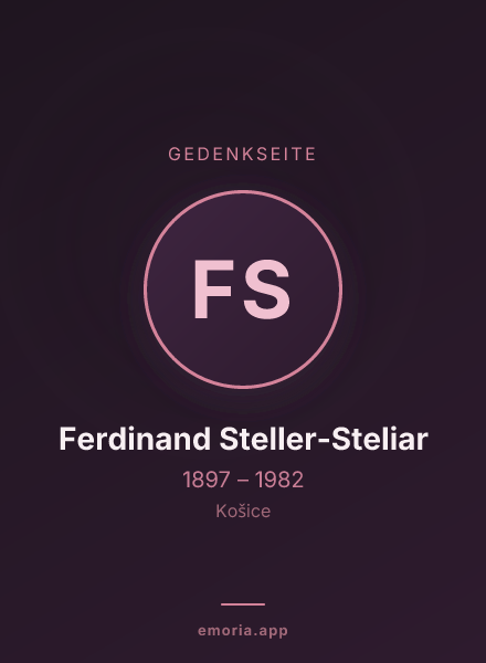 Gedenkportrait von Ferdinand Steller-Steliar