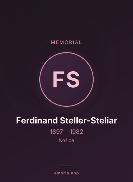 Memorial portrait of Ferdinand Steller-Steliar