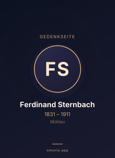 Gedenkportrait von Ferdinand Sternbach