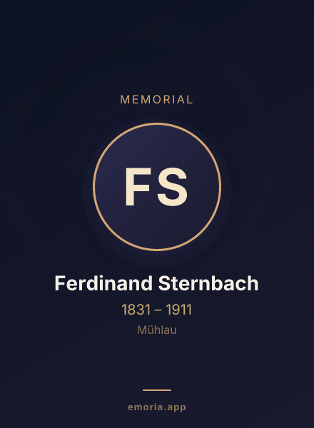 Memorial portrait of Ferdinand Sternbach