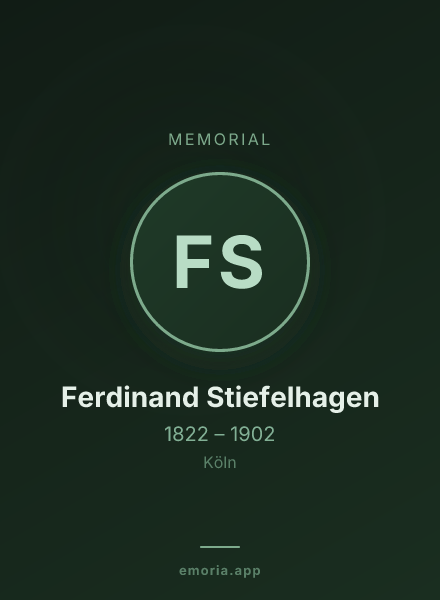 Memorial portrait of Ferdinand Stiefelhagen