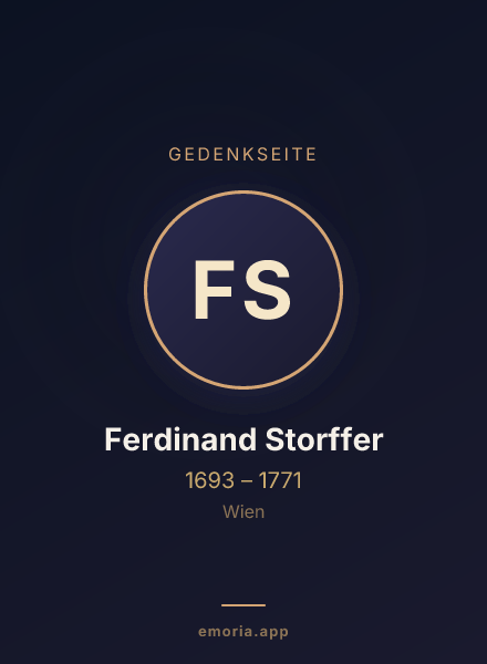Gedenkportrait von Ferdinand Storffer