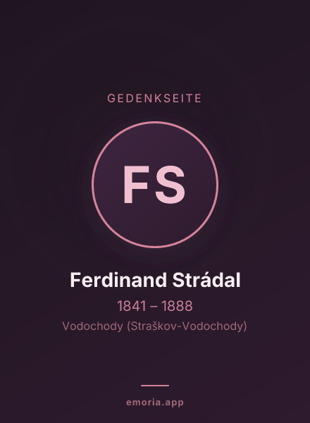Gedenkportrait von Ferdinand Strádal