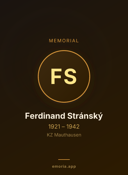 Memorial portrait of Ferdinand Stránský