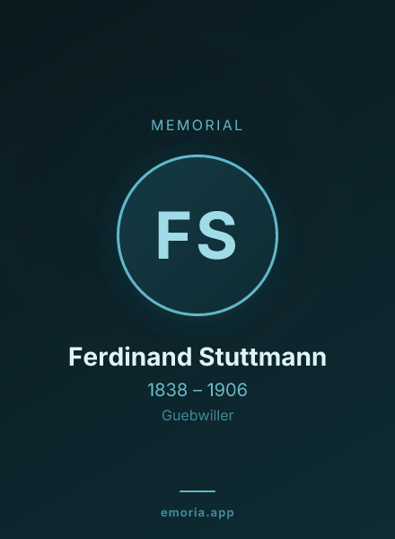 Memorial portrait of Ferdinand Stuttmann