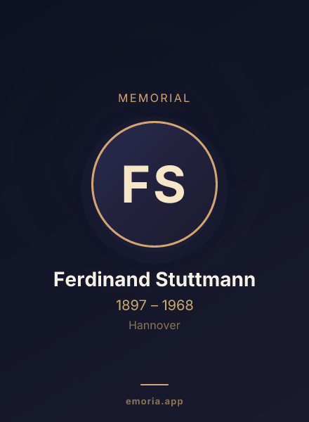 Memorial portrait of Ferdinand Stuttmann