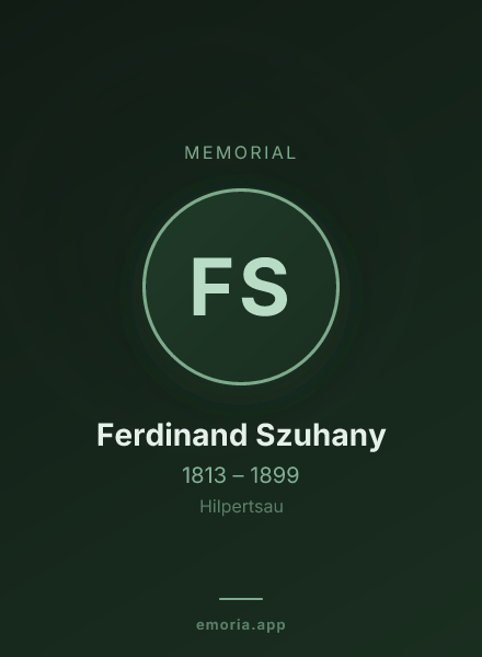 Memorial portrait of Ferdinand Szuhany