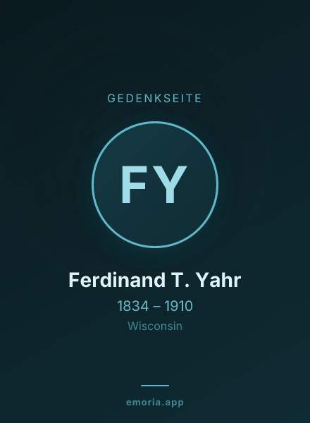Gedenkportrait von Ferdinand T. Yahr