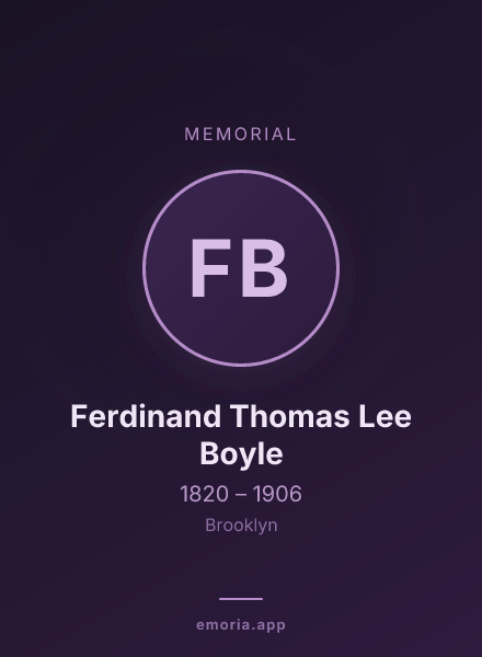 Memorial portrait of Ferdinand Thomas Lee Boyle