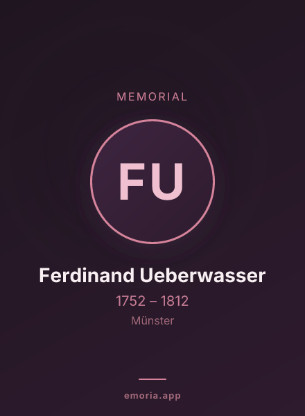 Memorial portrait of Ferdinand Ueberwasser