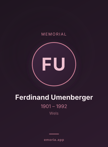 Memorial portrait of Ferdinand Umenberger