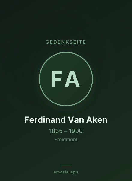 Gedenkportrait von Ferdinand Van Aken
