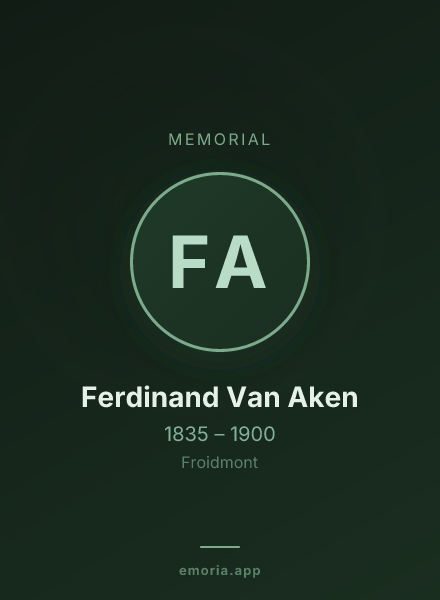 Memorial portrait of Ferdinand Van Aken