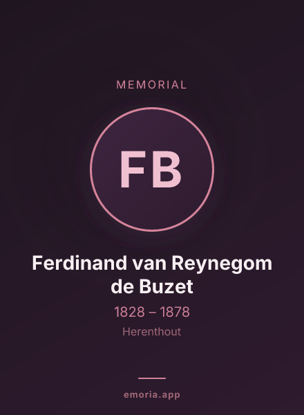 Memorial portrait of Ferdinand van Reynegom de Buzet
