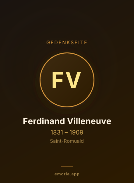 Gedenkportrait von Ferdinand Villeneuve