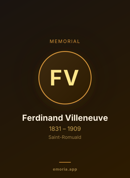Memorial portrait of Ferdinand Villeneuve
