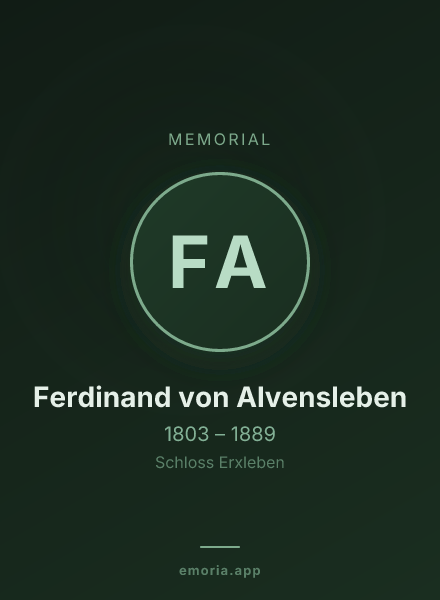 Memorial portrait of Ferdinand von Alvensleben