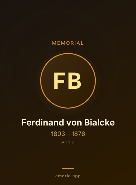 Memorial portrait of Ferdinand von Bialcke