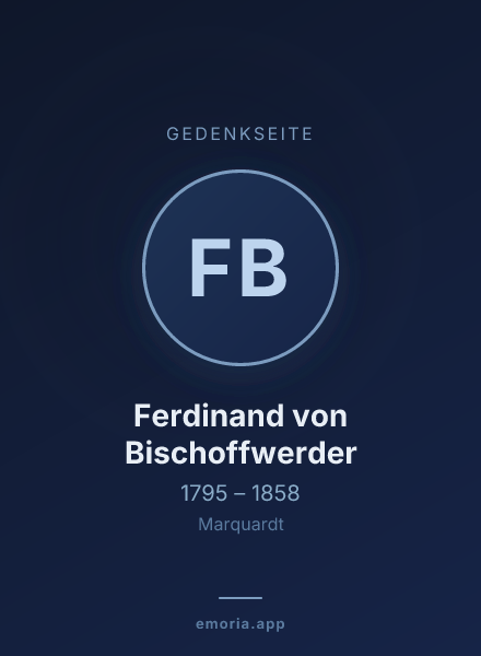 Gedenkportrait von Ferdinand von Bischoffwerder