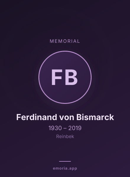 Memorial portrait of Ferdinand von Bismarck