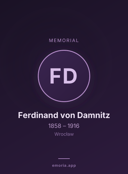 Memorial portrait of Ferdinand von Damnitz
