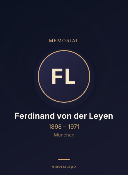 Memorial portrait of Ferdinand von der Leyen