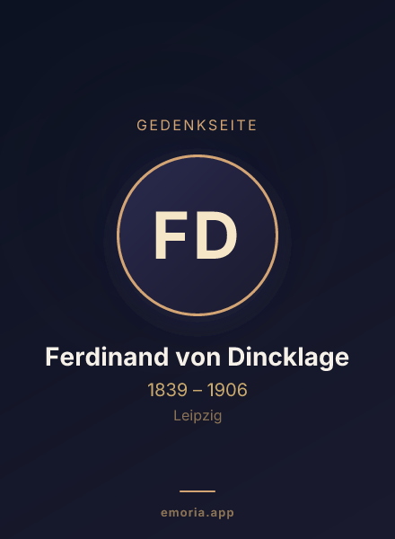 Gedenkportrait von Ferdinand von Dincklage