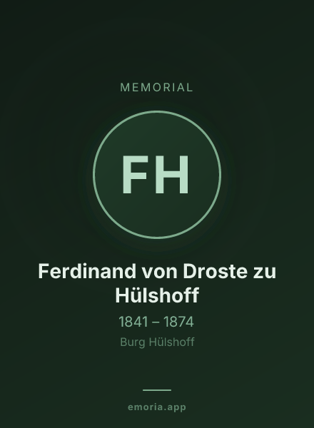 Memorial portrait of Ferdinand von Droste zu Hülshoff