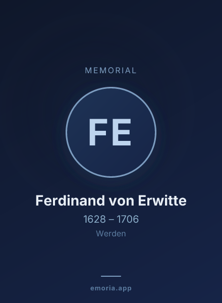 Memorial portrait of Ferdinand von Erwitte